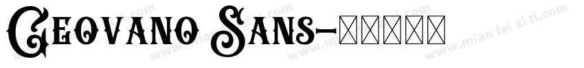 Geovano Sans字体转换